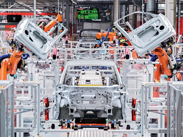 machinery in a machine-automated assembly process