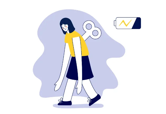 wind-up doll ilustration