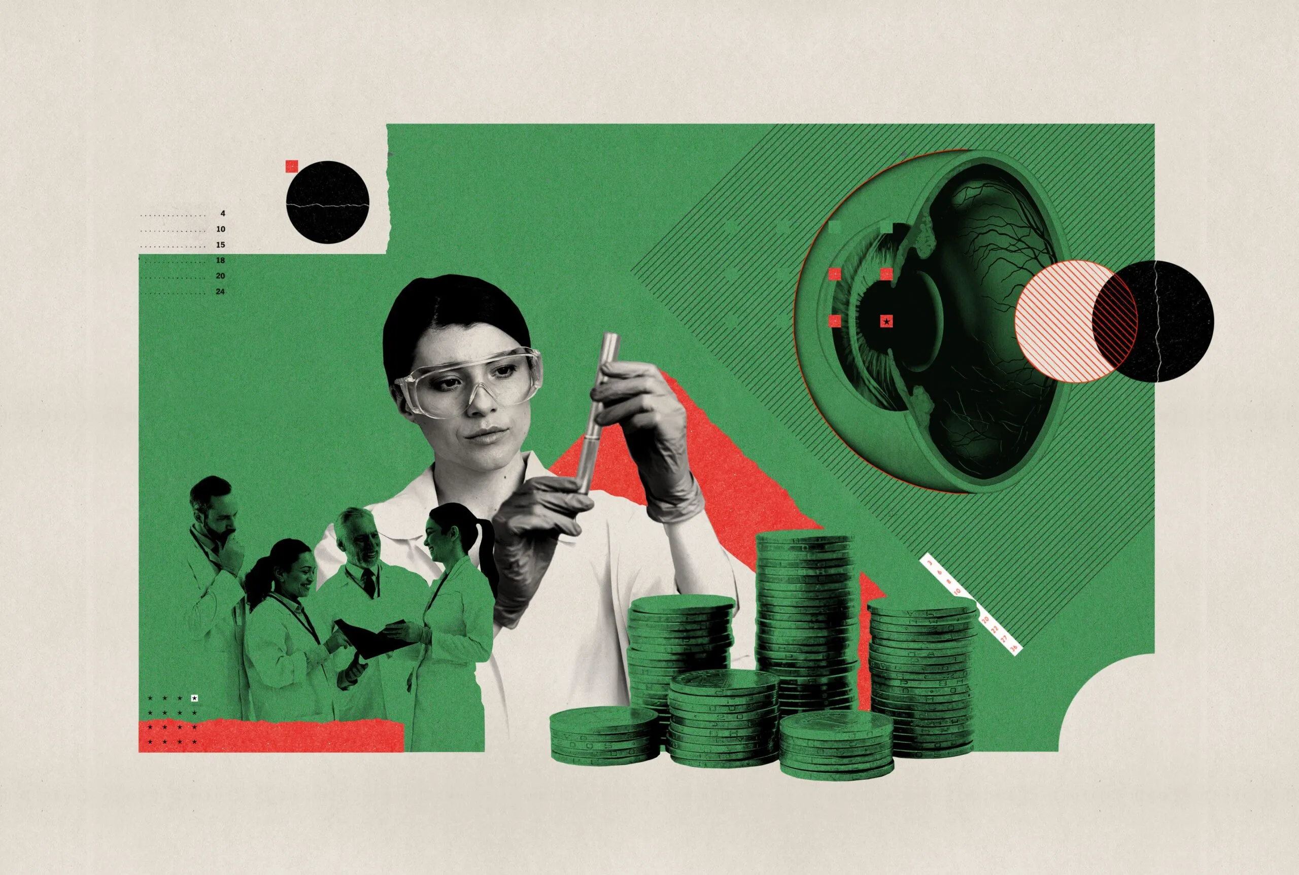 illustration of a woman in the lab