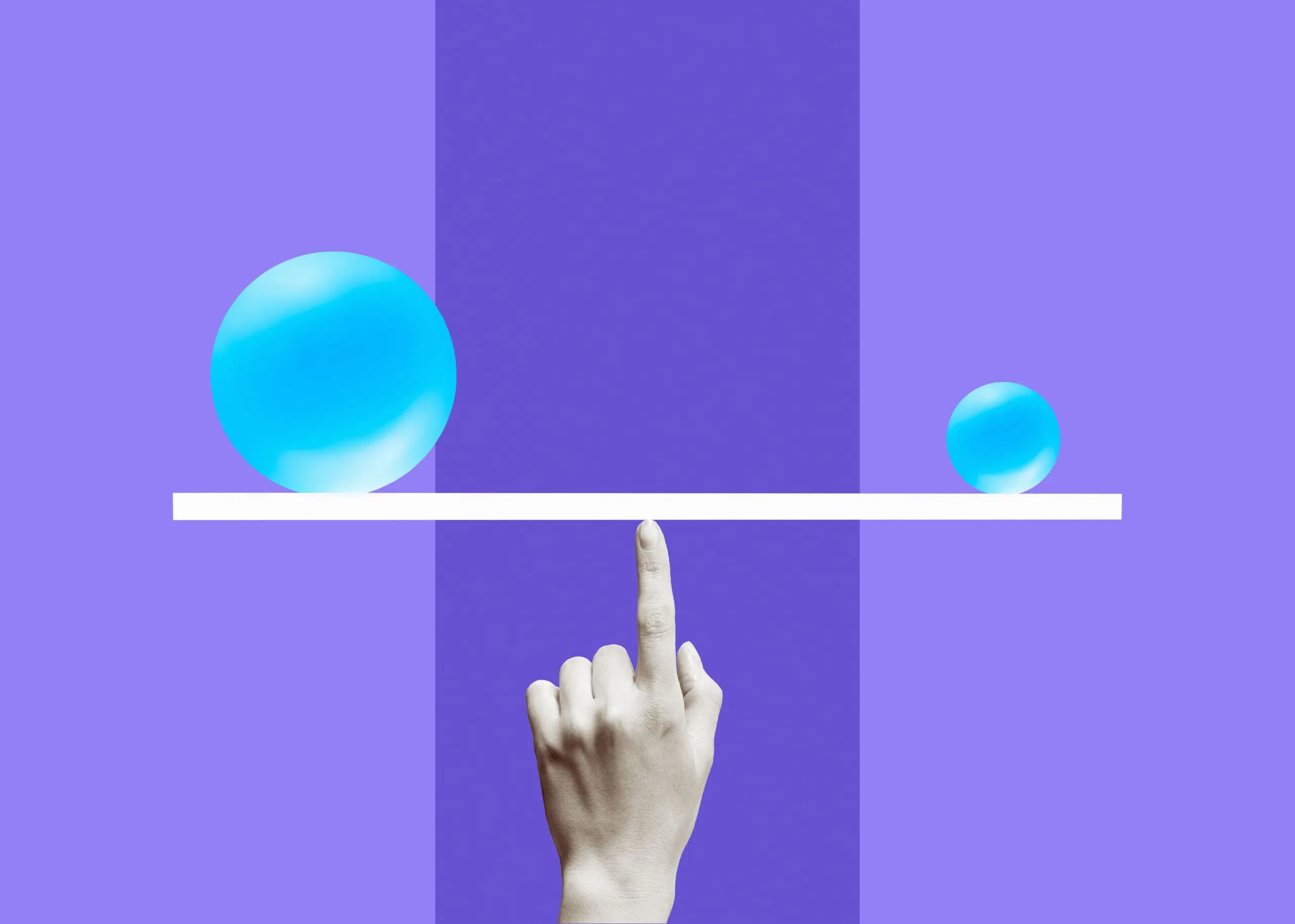 scale holded with one finger