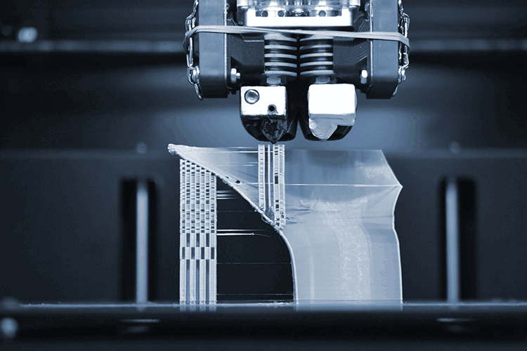 closeup of 3d printing mechanism