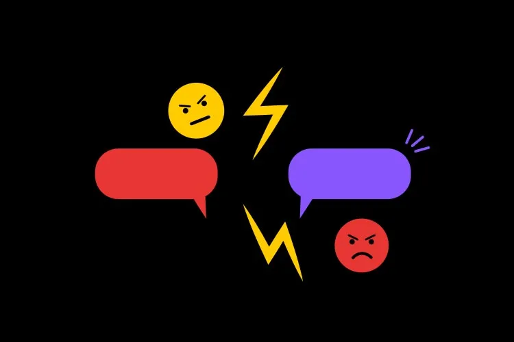angry faces in illustration