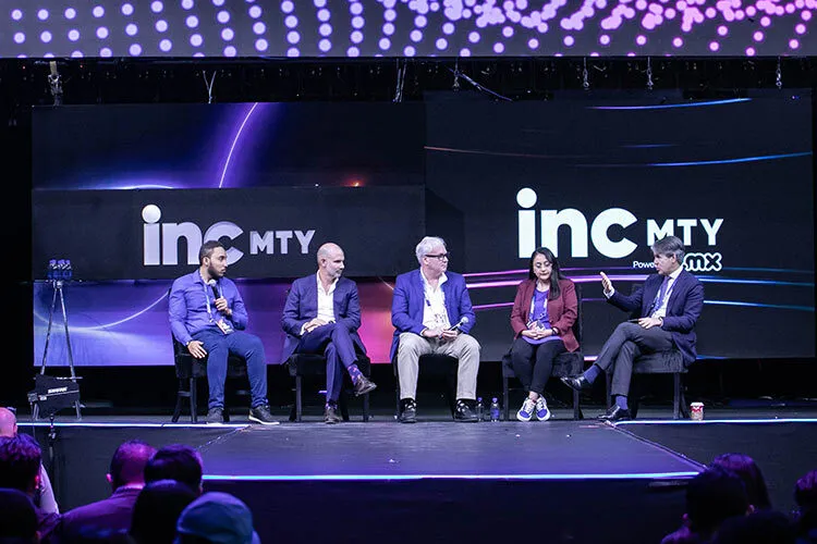 At the event, the participants (from left to right) were Anthony Ortiz, Senior Researcher Scientist at Microsoft AI for Good Research Lab; Morgan Guerra, CEO of Previta; Bill Weeks, Director of AI for Health at Microsoft; Rita Fuentes, researcher at the Institute of Advanced Materials for Sustainable Manufacturing; and Guillermo Torre, Rector of TecSalud and Vice President of Research at Tec de Monterrey.