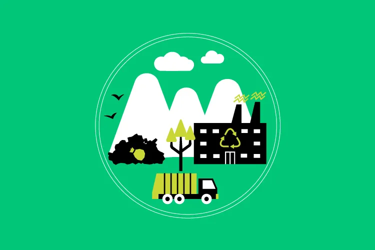 Ilustration of the green chemistry process