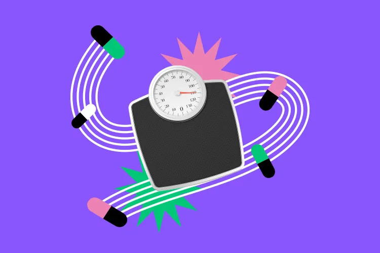 illustration of products to lose weight like ozempic