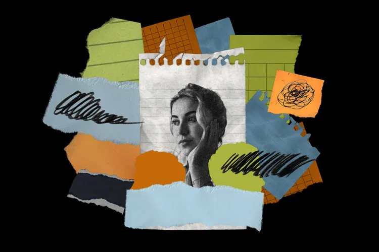 Illustration of a woman with problems