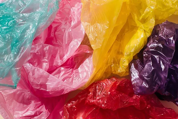 a photograph of plastic bags