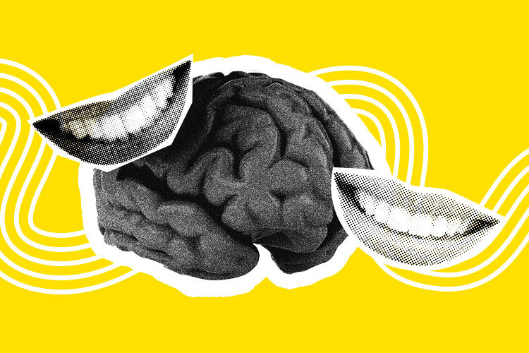 brain and happiness illustration