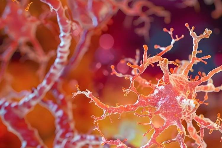 astrocytes memory loss neurons AI created image