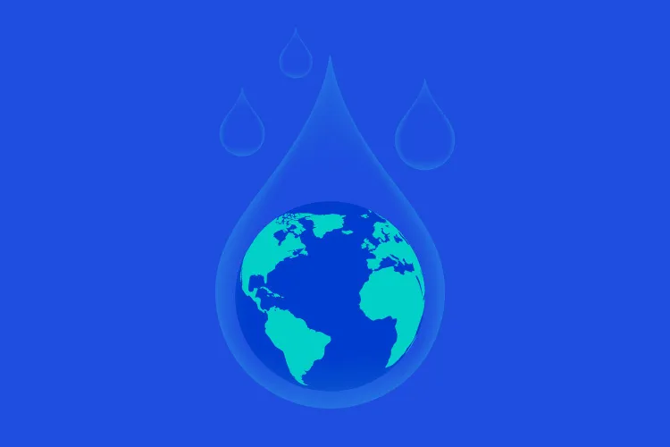 Conceptual image of water and nature.