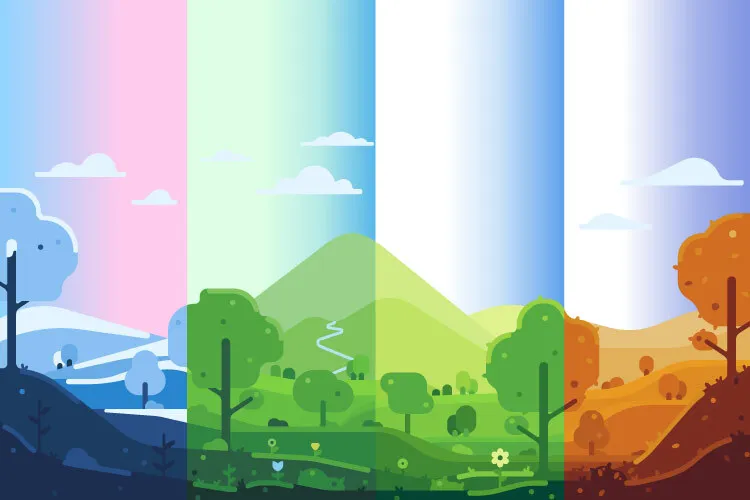 illustration of weather changes