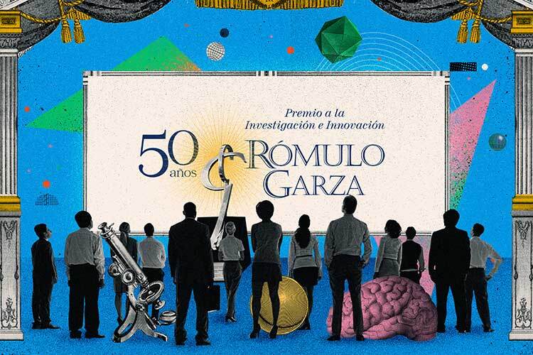 Illustration of the Rómulo Garza Award.