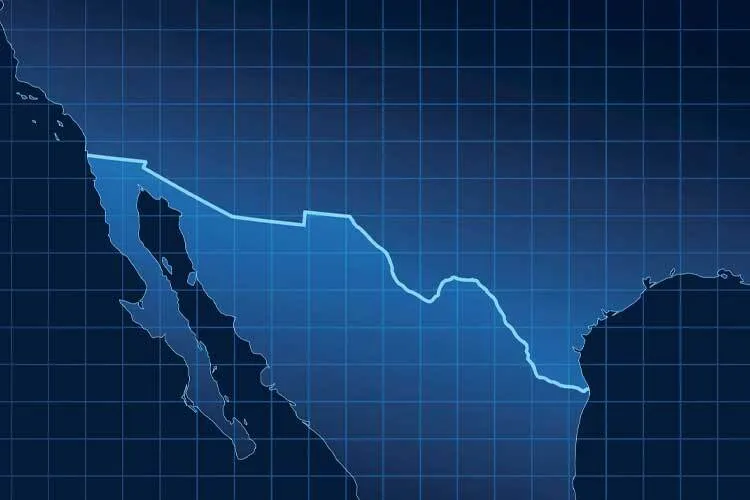 Map of the U.S.–Mexico Border
