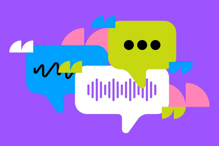 Illustration with message boxes