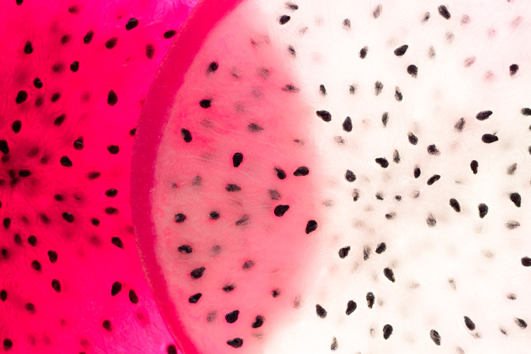 Close-up of pitaya seeds