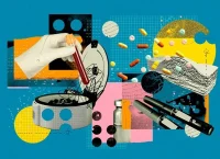 Illustration representing obesity, diabetes, cardiovascular disease, and metabolic health research.