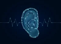 Illustration representing the use of medical AI to support the diagnosis of childhood hearing loss.