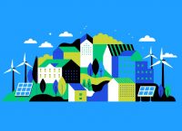 Ilustration of a sustainable city
