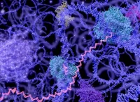 Illustration of RNA in purple tones