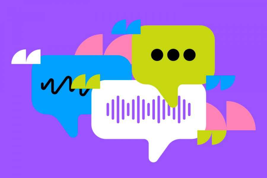 Illustration with message boxes