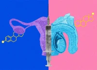 Illustration about access to hormone replacement therapies and the rights of trans people.