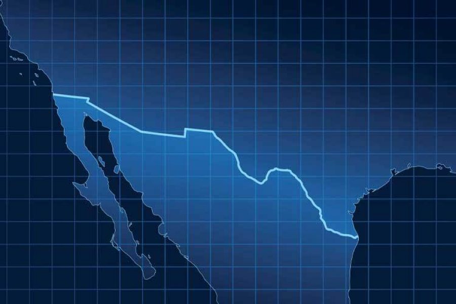Map of the U.S.–Mexico Border