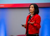 Carmen Hernández, head of the Food & Clinical Nutrition for Health Unit at Tecnológico de Monterrey’s Institute for Obesity Research (IOR), shared findings from studies aimed at informing food design. (Photo: Alejandro Salazar / TecScience)