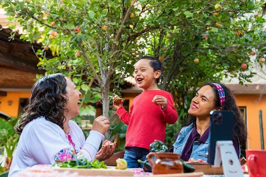A family enjoying time together in harmony.