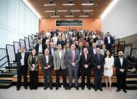 The launch of the flagship project was attended by executives such as Juan Pablo Murra, Rector of Tec de Monterrey; Mario Adrián Flores, Vice President of the Monterrey Region; Feniosky Peña-Mora, National Dean of EIC and Executive Vice President of Research; Daniel Jacobo, Associate Dean of Research at EIC; and Janet Gutiérrez, Associate Dean of Faculty Development at EIC. (Photo: Alejandro Salazar / TecScience)