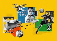 Conceptual illustration of medical innovation for social well-being presented at TecScience Summit 2026, featuring elements of clinical trials, pharmaceuticals, technology, and applied science.