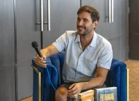 Young man sitting in an interview