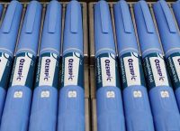 Ozempic syringes are pictured on a production line at Novo Nordisk's plant in Hillerod, Denmark