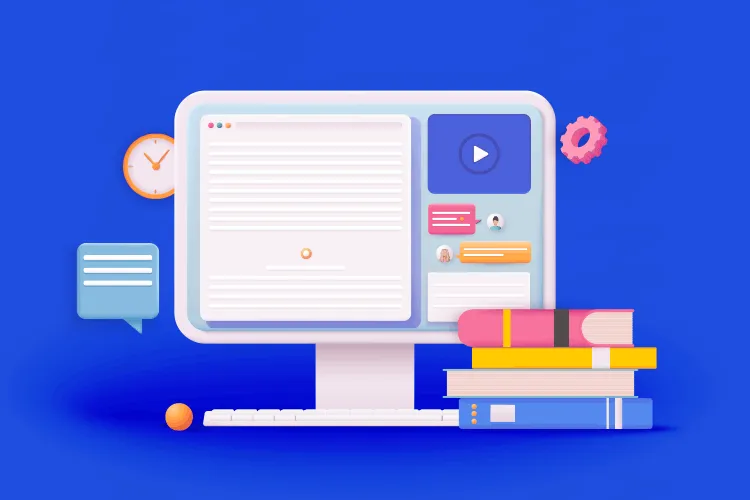 ilustración de una computadora con biométricos