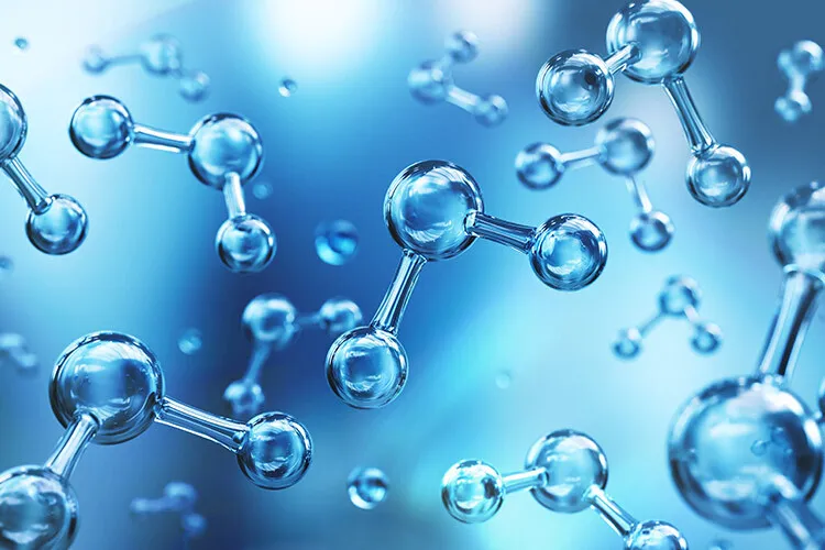 Fotografía de la molecula del agua