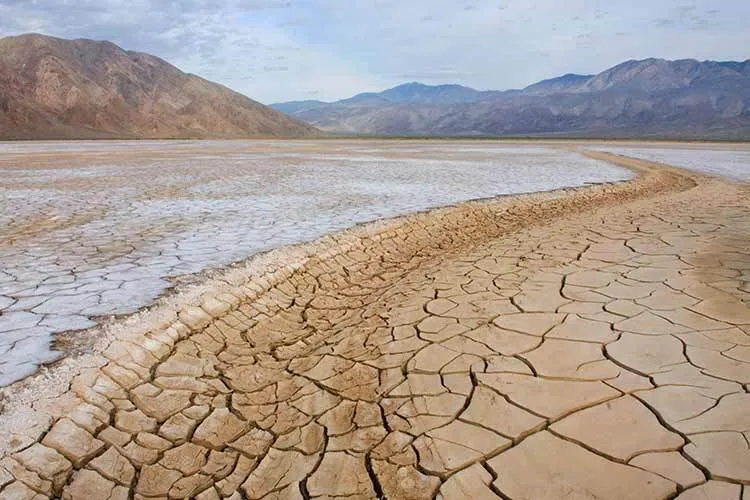 Fotografía de un suelo agrietado y degradado