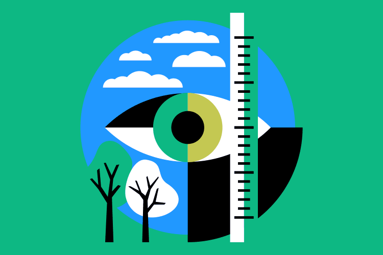 Ilustracion de sustentabilidad y medición