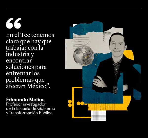 frase en un collage con una foto en blanco y negro