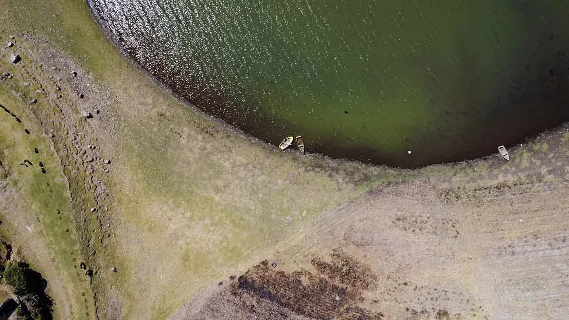 imagen aerea de la presa villa victoria