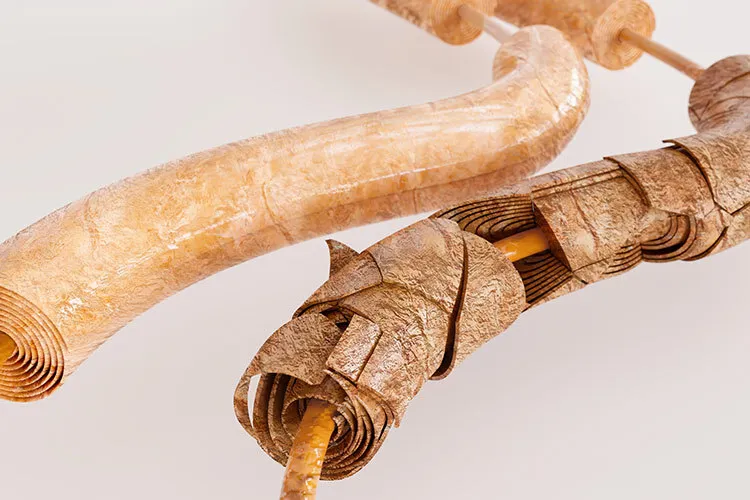 Render de un nervio sano junto a uno con SGB