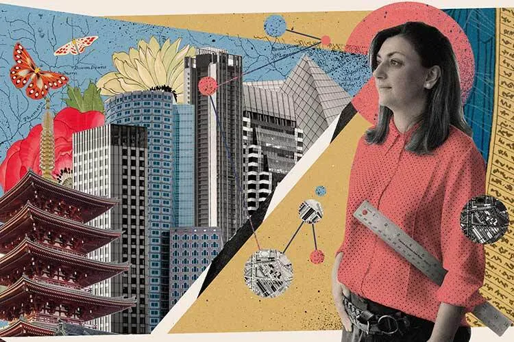 Ilustración de Aleksandra Krstikj arquitectura