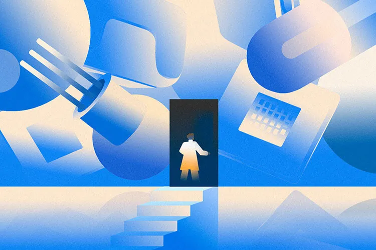 imagen de una persona entrando por una puerta