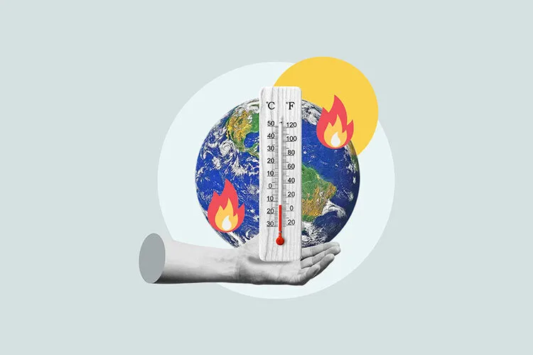 fenómenos climáticos extremos ilustración mundo