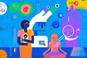 imagen de dos mujeres en el laboratorio