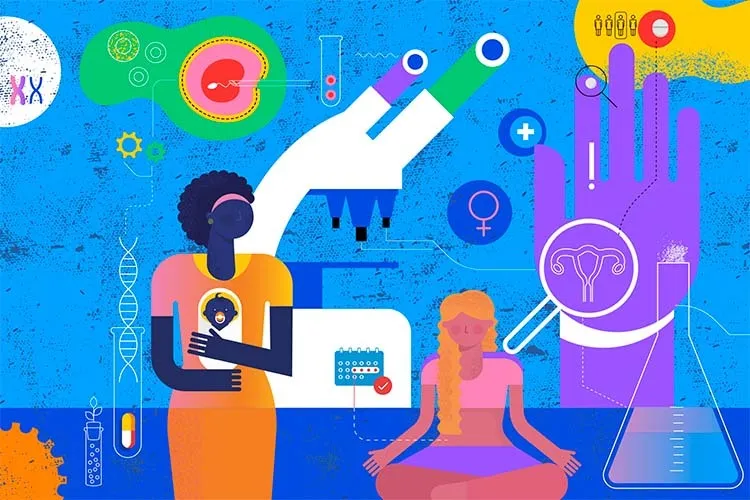 imagen de dos mujeres en el laboratorio