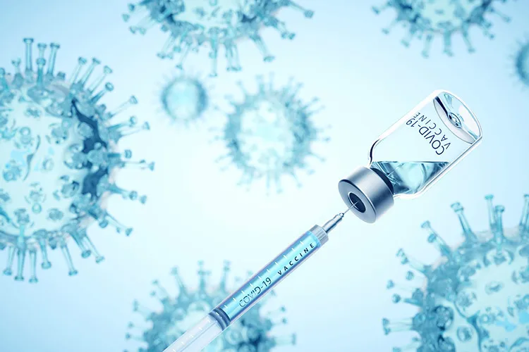 Ilustración para la una vacuna contra COVID-19.