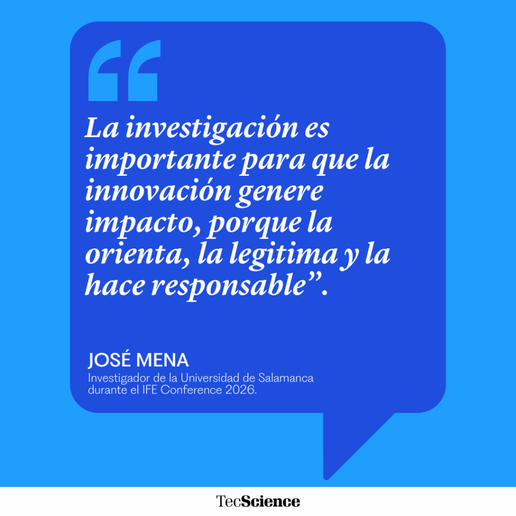 “La investigación es importante para que la innovación genere impacto, porque la orienta, la legitima y la hace responsable”. José Mena