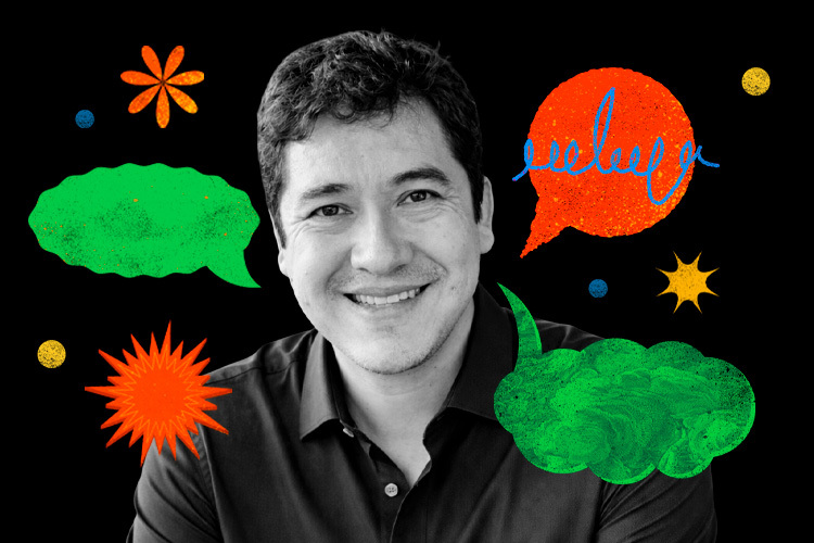 Ilustración con foto del autor