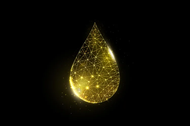 ilustración de una gota de aceite de oliva