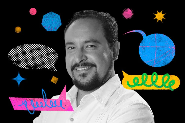 Ilustración con foto de David Perez