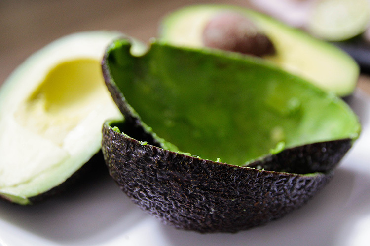 aguacate cáscara residuo